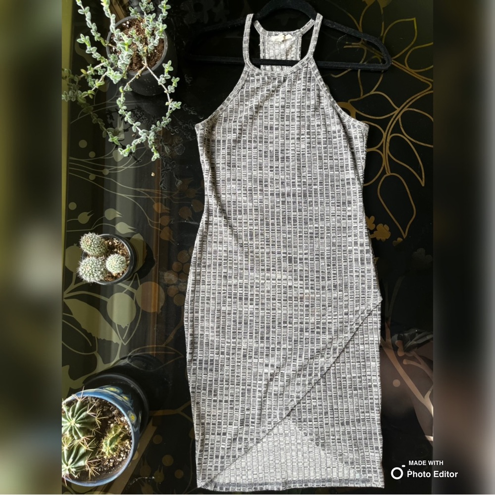 Silence + Noise Grey Bodycon Dress